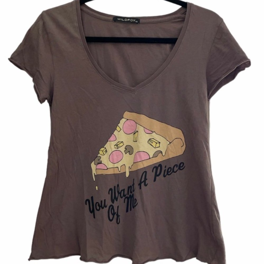 Wildfox Piece of Me Pizza T-shirt - XS